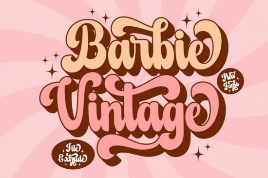 Barbie Vintage Extrude Font